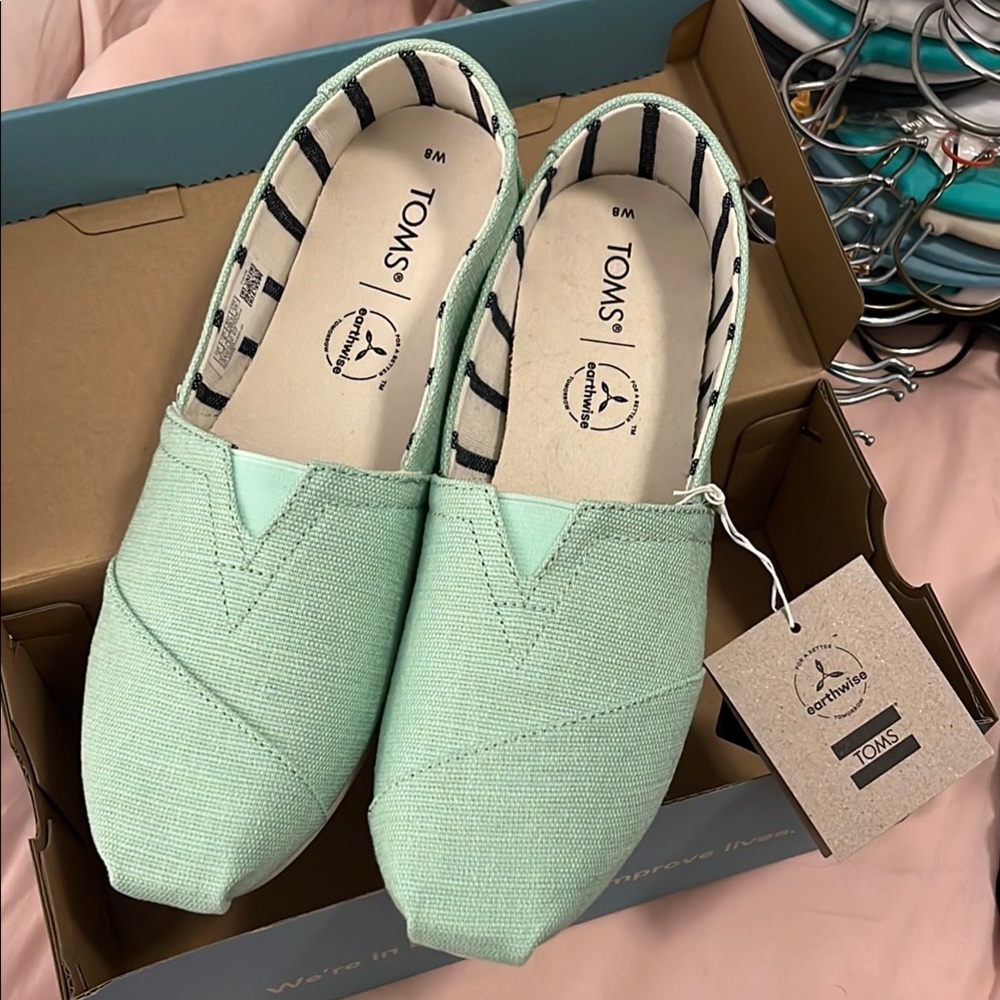TOMS Women's Pastel Green Alpargata